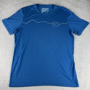 Ortovox Merino Wool Outdoor Hiking t-shirt men's Size‎ XL blue